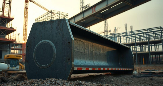 Viga de Ferro Estrutural como Base para Construções Resistentes